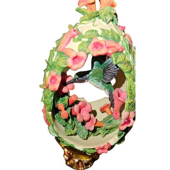 Faberge Egg Hummingbird Jewels In The Garden Franklin Mint Numbered Rare - Picture 7 of 11